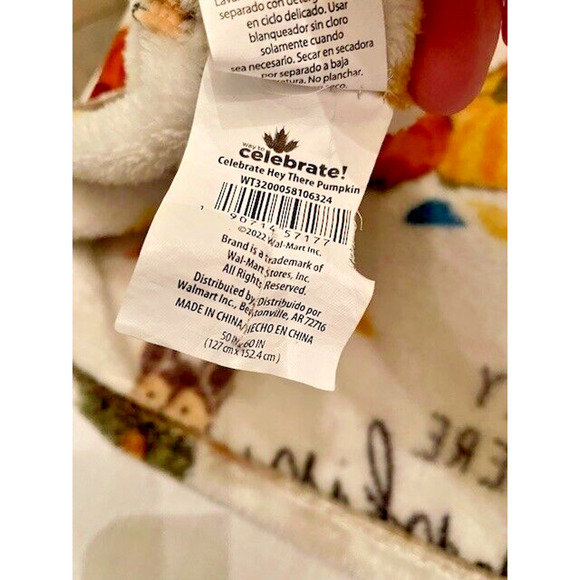 Throw Blanket 50"x 60" Fall Home Decor Soft Polyester Fiber By Celebrate - Picture 5 of 11